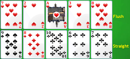 Poker Solitiare: pokerhanden